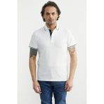 Sementa Polo Yaka Pike Kumaş Tişört - Beyaz - XL