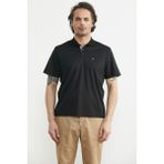 Sementa Polo Yaka Pike Kumaş Tişört - Siyah - 2XL