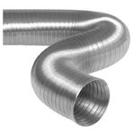 Semiafs Inox 316 L 120 Kalite Çelik Tek Sarım Çift kenet Flex Yarı Esnek Şömine Borusu