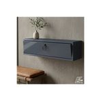SEMİH MOBİLYA Antrasit Çok Amaçlı Duvara Monte Modern MDF Dresuar , Makyaj Masası, Mini Dolap 80 cm