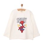 Semillas Erkek Bebek Sweatshirt Spiderman Bisiklet Yaka Uzun Kol Ekru 3 Yaş -