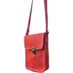 Semiramis Dionysos Ss9 Model El Yapımı Vintage El Dikişi Crazy Deri Unisex Küçük Boy Çanta Telefon Çantası