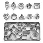 Semme 30 Adet Metal Çerez Kesiciler, DIY Pişirme Için Çeşitli Şekiller Paslanmaz Çelik, Toplamda 30 Parça Ile Kutu Paketli Metal Bisküvi Kesiciler