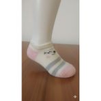 Semoor Kız Çocuk 3'lü Patik Çorap - 1 - 2 Yaş - Mavi - Krem - Pembe