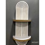 Semplice Meşe Dekoratif Duvar Rafı Beyaz