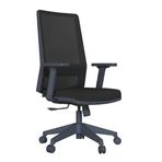 Sempre Ritim RTM Ergonomik Fileli Çalışma Koltuğu, Ayarlanabilir Bel ve Kol Destekli Ofis Sandalyesi, 32 DNS Süngerli Siyah Bilgisayar Koltuğu, Terletmez File, 69x54x108 cm, Ev ve Ofis