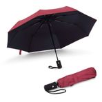 Şemsiye Cep Şemsiyesi Fırtına Dayanıklı Büyük - 8/10/12 Kavisli Rüzgar Geçirmez Fırtına Cep Şemsiyesi, Açma-Kapama Umbrella, Otomatik katlanabilir ışık taşınabilir