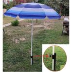 Şemsiye ve Kazık Seti, 180CM, Plaj, Bahçe, Balkon, Piknik, Kamp - Ahşap - Ceviz