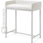 Semubed Bebek Alt Açma Masası Beyaz Döşemeli Bebek Bez Değiştirme Masası