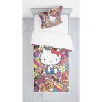 Şen Dekorasyon Renkli Hellokitty Yatak Örtüsü Takımı - 140 x 220 cm