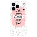 Senada Apple iPhone 17 Pro Korumalı ile Uyumlu Kılıf Dekoratif Silikon Baskılı Kapak Let Dream Love