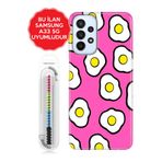 Senada Galaxy A13 A33 5G A54 M14 A72 A73 İle Uyumlu Kılıf Resimli Silikon Kapak Pink Eggs