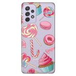Senada Galaxy A13 İle Uyumlu Kılıf 0.4Mm Lazer Kesim Silikon Kapak Cupcake Donut