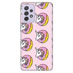 Senada Galaxy A13 İle Uyumlu Kılıf 0.4Mm Lazer Kesim Silikon Kapak Unicorn Donut