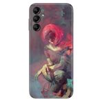 Senada Galaxy A54 İle Uyumlu Kılıf Silikon Desenli Resimli Uv Kapak Gizemli Kız