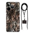Senada General Mobile Era 30 İle Uyumlu Kılıf Leopar Sanat Silikon İpli Boyun Askı Aparatlı