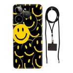 Senada General Mobile Era 30 İle Uyumlu Kılıf Smile Yellow Silikon İpli Boyun Askı Aparatlı