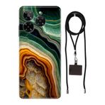 Senada General Mobile Era 50 İle Uyumlu Kılıf Desenli Holly Ametist Silikon İpli Boyun Askı Aparatlı