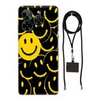 Senada General Mobile Era 50 İle Uyumlu Kılıf Desenli Smile Yellow Silikon İpli Boyun Askı Aparatlı