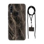 Senada General Mobile Gm 20 Pro İle Uyumlu Kılıf Bloom Mermer Desenli Silikon İpli Boyun Askı Aparatı