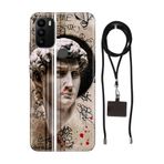 Senada General Mobile Gm 21 Plus İle Uyumlu Kılıf Tanrıça Desenli Silikon İpli Boyun Askı Aparatı