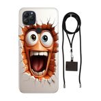 Senada General Mobile Gm 22 - Gm 22S Uyumlu İle Uyumlu Kılıf Funny Desenli Silikon İpli Boyun Askı Aparatı