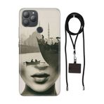 Senada General Mobile Gm 22 Plus İle Uyumlu Kılıf İstanbul Desenli Silikon İpli Boyun Askı Aparatı