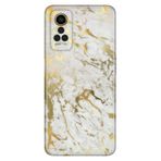 Senada General Mobile Gm 22 Pro İle Uyumlu Kılıf 0.4Mm Lazer Kesim Silikon Kapak Altın Mermer