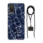 Senada General Mobile Gm 22 Pro İle Uyumlu Kılıf Dark Blue Desenli Silikon İpli Boyun Askı Aparatı