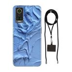 Senada General Mobile Gm 22 Pro İle Uyumlu Kılıf Sanatsal Desenli Silikon İpli Boyun Askı Aparatı