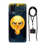 Senada General Mobile Gm 23 Se İle Uyumlu Kılıf Emojixx Desenli Silikon İpli Boyun Askı Aparatı