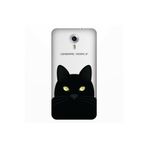 Senada General Mobile Gm 5 Plus İle Uyumlu Kılıf 0.4Mm Lazer Kesim Silikon Kapak Kara Kedi