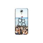 Senada General Mobile Gm 5 Plus İle Uyumlu Kılıf 0.4Mm Lazer Kesim Silikon Kapak Kedilerin Aşkı