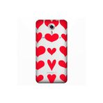 Senada General Mobile Gm 5 Plus İle Uyumlu Kılıf 0.4Mm Lazer Kesim Silikon Kapak Kırmızı Kalpler