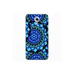 Senada General Mobile Gm 5 Plus İle Uyumlu Kılıf 0.4Mm Lazer Kesim Silikon Kapak Mavi Mandala