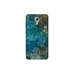 Senada General Mobile Gm 5 Plus İle Uyumlu Kılıf 0.4Mm Lazer Kesim Silikon Kapak Mavi Mermer