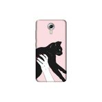 Senada General Mobile Gm 5 Plus İle Uyumlu Kılıf 0.4Mm Lazer Kesim Silikon Kapak Sanat Kedi