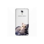 Senada General Mobile Gm 5 Plus İle Uyumlu Kılıf 0.4Mm Lazer Kesim Silikon Kapak Şeker Kedi