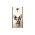 Senada General Mobile Gm 5 Plus İle Uyumlu Kılıf 0.4Mm Lazer Kesim Silikon Kapak Sfenks Kedi