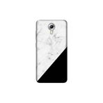 Senada General Mobile Gm 5 Plus İle Uyumlu Kılıf 0.4Mm Lazer Kesim Silikon Kapak Siyah Beyaz Mermer