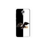 Senada General Mobile Gm 5 Plus İle Uyumlu Kılıf 0.4Mm Lazer Kesim Silikon Kapak Siyah Beyaz Parçalı