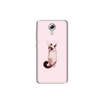 Senada General Mobile Gm 5 Plus İle Uyumlu Kılıf 0.4Mm Lazer Kesim Silikon Kapak Siyam Kedi