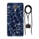 Senada General Mobile Gm 5 Plus İle Uyumlu Kılıf Dark Blue Silikon İpli Boyun Askı Aparatlı