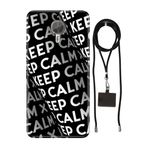 Senada General Mobile Gm 5 Plus İle Uyumlu Kılıf Keep Calm Silikon İpli Boyun Askı Aparatlı
