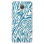 Senada General Mobile Gm 5 Plus İle Uyumlu Kılıf Silikon Desenli Tam Koruma Resimli Parıldayan Zebra