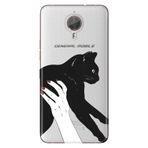 Senada General Mobile Gm 5 Plus İle Uyumlu Kılıf Silikon Desenli Tam Koruma Resimli Sanat Kedi