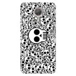 Senada General Mobile Gm 5 Plus İle Uyumlu Kılıf Silikon Desenli Tam Koruma Resimli Skull White