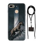 Senada General Mobile Gm 8 Go İle Uyumlu Kılıf Horse Desenli Silikon İpli Boyun Askı Aparatı