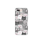 Senada General Mobile Gm 9 Pro İle Uyumlu Kılıf 0.4Mm Lazer Kesim Silikon Kapak Karikatür Kediler