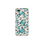 Senada General Mobile Gm 9 Pro İle Uyumlu Kılıf 0.4Mm Lazer Kesim Silikon Kapak Mavi Kelebek